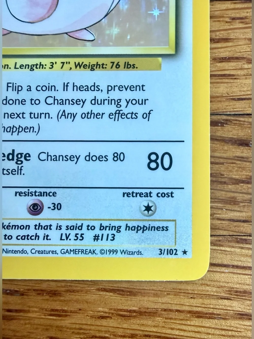 Pokemon - Chansey (3/102) - Base Set - Holo